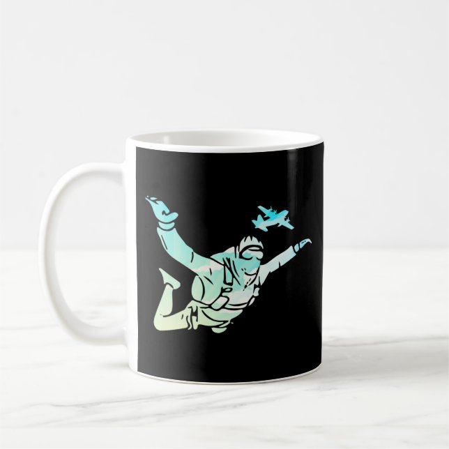Skydiving Clouds Coffee Mug (Left)