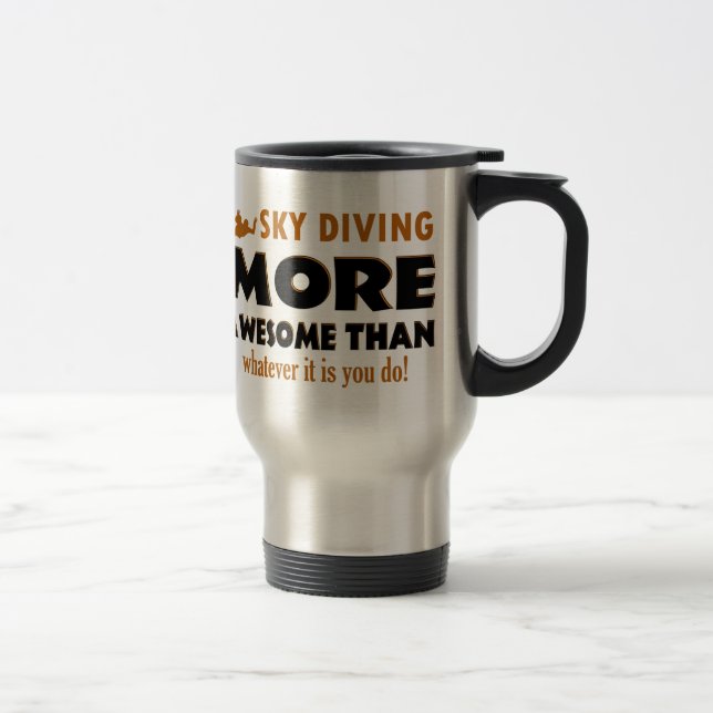 Skydiving designs travel mug (Right)