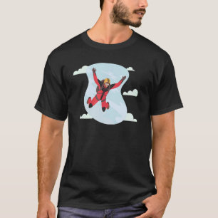 Skydiving Dude Cool Sports Cut Off Clouds Parachut T-Shirt