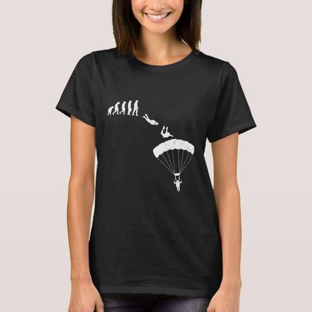 Skydiving Evolution Funny Skydiver Shirt Gift (Front)