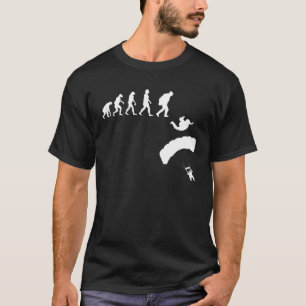 Skydiving Evolution Skydiver Parachuting T-Shirt