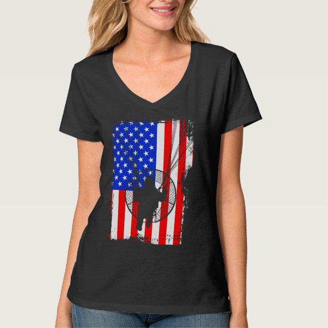 Skydiving Flag Paragliding Paramotor Shirt (Front)