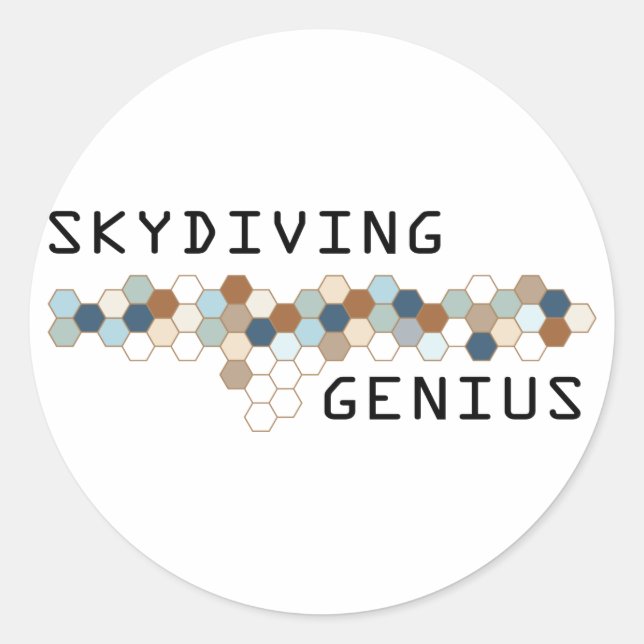 Skydiving Genius Classic Round Sticker (Front)
