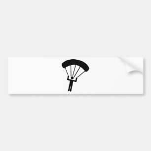 Skydiving icon bumper sticker