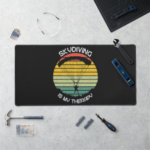 Skydiving Is My Therapy Desk Mat