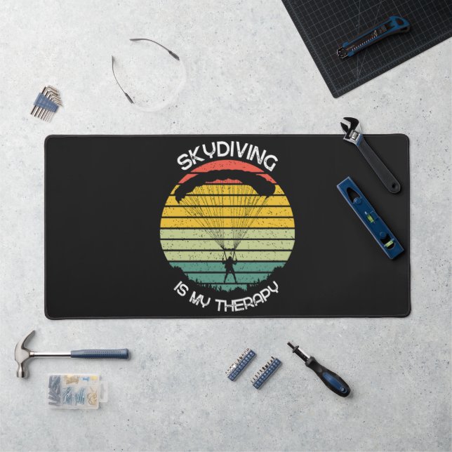Skydiving Is My Therapy Desk Mat (Workstation)