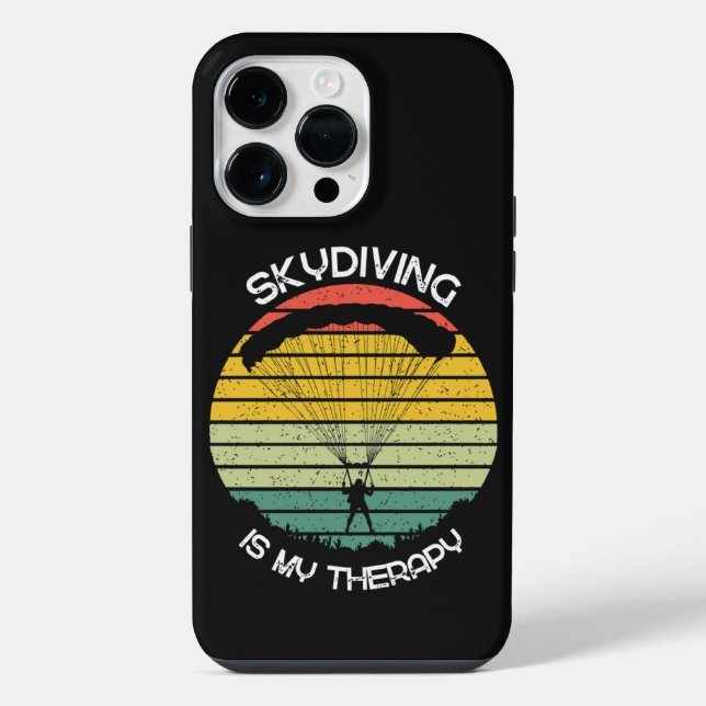 Skydiving Is My Therapy iPhone Case (Back)