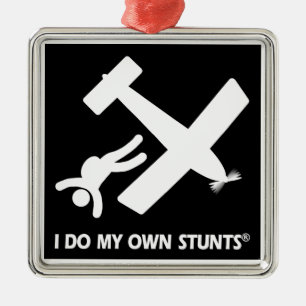 Skydiving My Own Stunts Metal Tree Decoration
