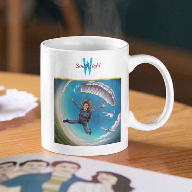 Skydiving Over The Clouds Coffee Mug (Creator Uploaded)