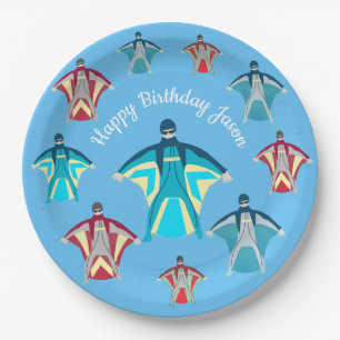 Skydiving Paper Plate