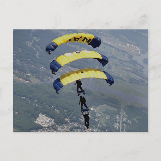 Skydiving Parachutes Postcard (Front)