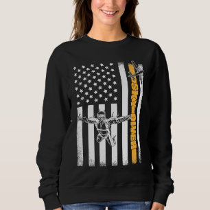 Skydiving Parachuting American Skydiver USA Flag Sweatshirt