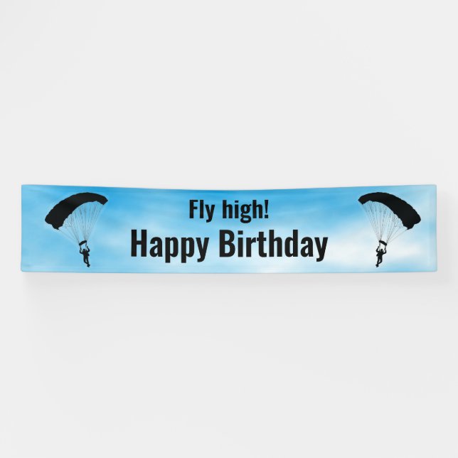Skydiving Parachuting Design Banner (Horizontal)