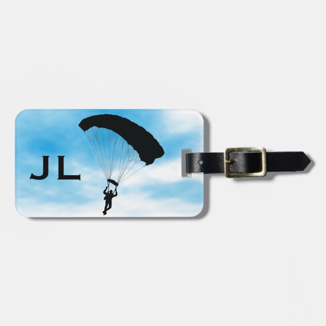 Skydiving Parachuting Design Luggage Tag (Front Horizontal)