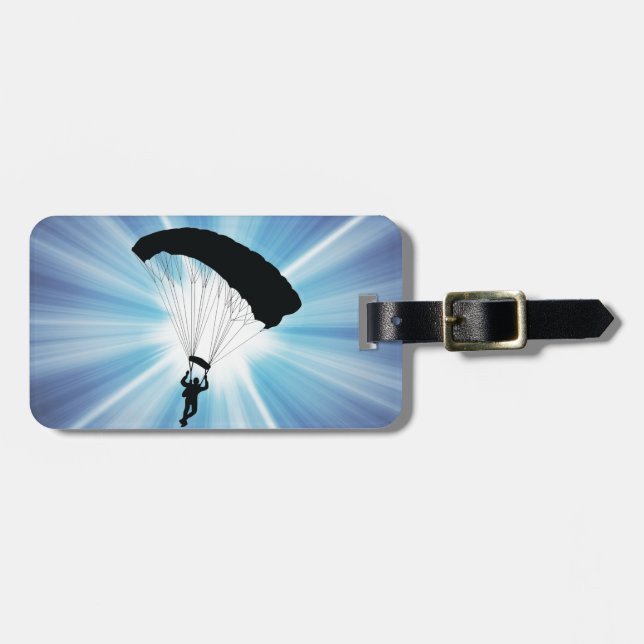 Skydiving Parachuting Design Luggage Tag (Front Horizontal)