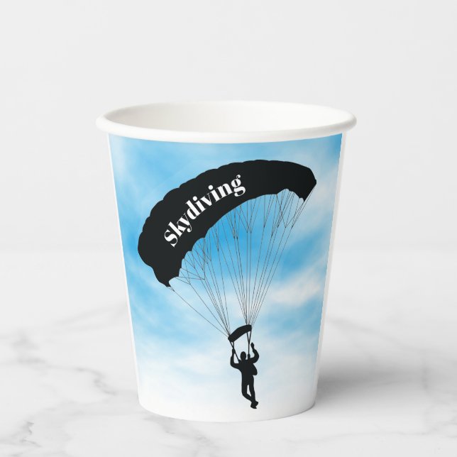 Skydiving Parachuting Design Paper Cup (Front)