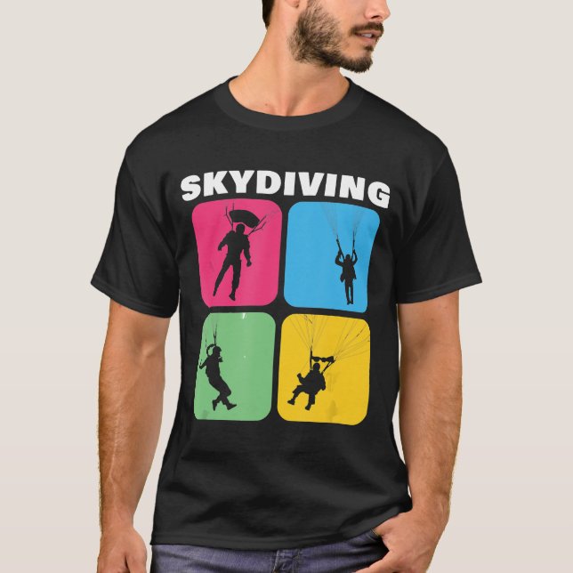 Skydiving Parachuting Skydiver Adventure T-Shirt (Front)