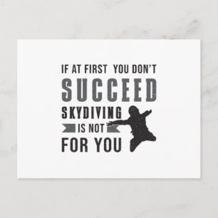 Skydiving Parachuting Skydiver Funny Gift Idea Postcard