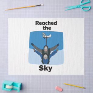 Skydiving Reached The Sky Skydiver Birthday Tissue Paper
