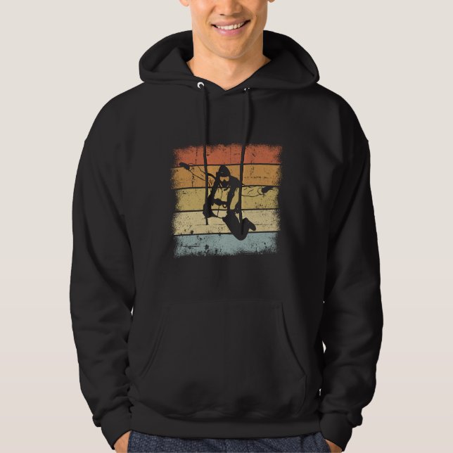 Skydiving Retro Hoodie (Front)