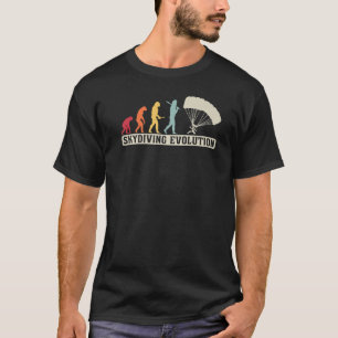 Skydiving Retro Vintage Skydiver Evolution T-Shirt