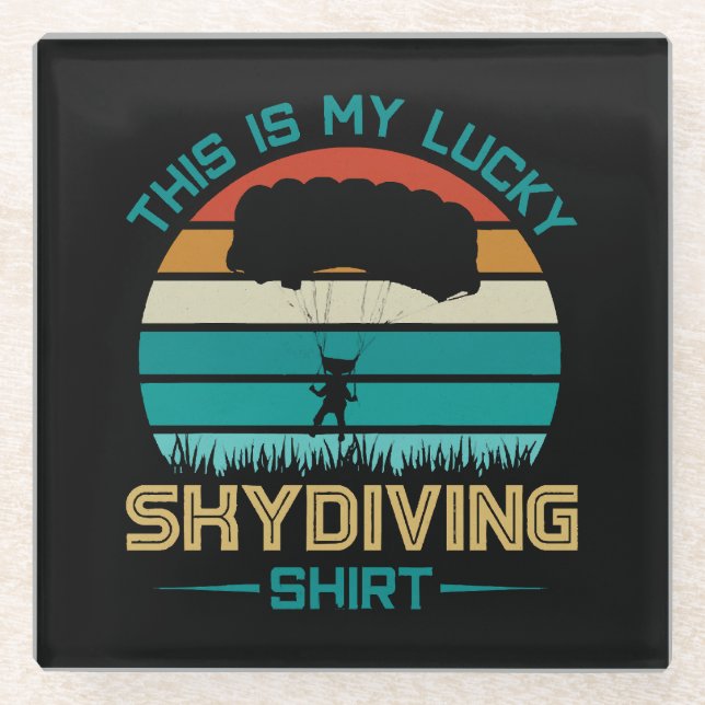 Skydiving School Portland Glass Coaster (Front)