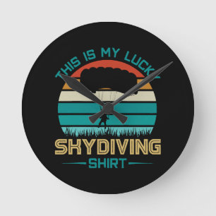 Skydiving School Portland Round Clock