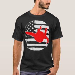 Skydiving Skydive American USA Flag 4th Of July Vi T-Shirt