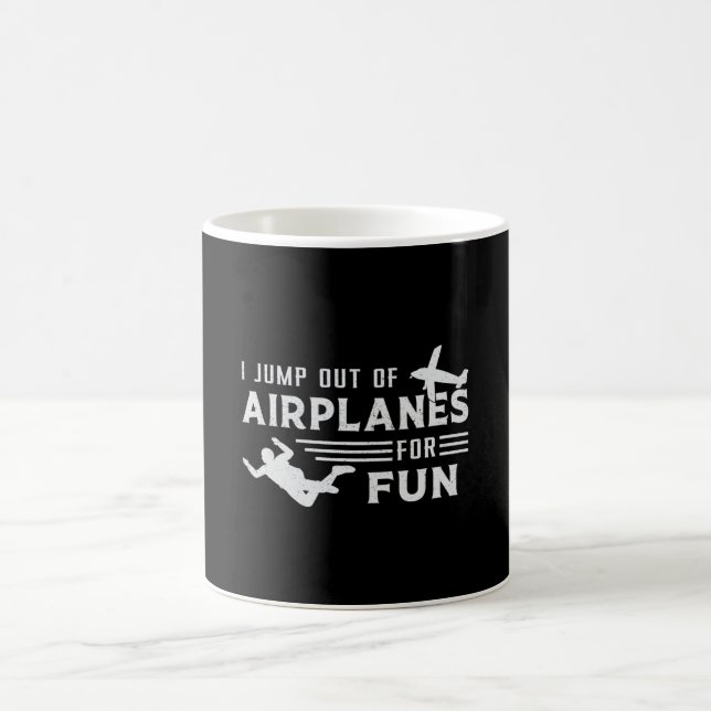 Skydiving Skydive Skydiver Jump Plane Funny Gift Coffee Mug (Center)