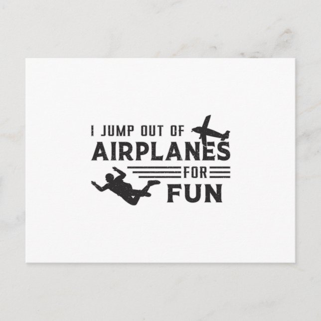 Skydiving Skydive Skydiver Jump Plane Gift Idea Postcard (Front)