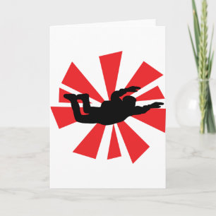skydiving skydiver icon card