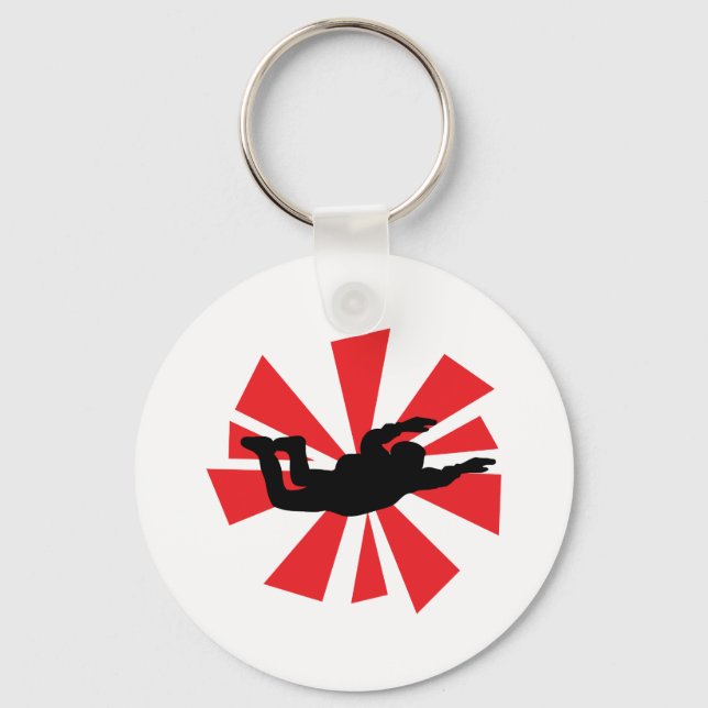 skydiving skydiver icon key ring (Front)