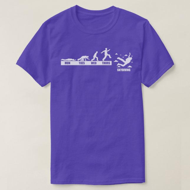 Skydiving Skydiver Schedule Skydive Parachuting Gi T-Shirt (Design Front)