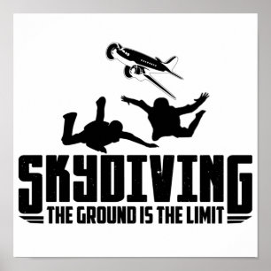 Skydiving   Skydiving Skydiver Gifts Poster