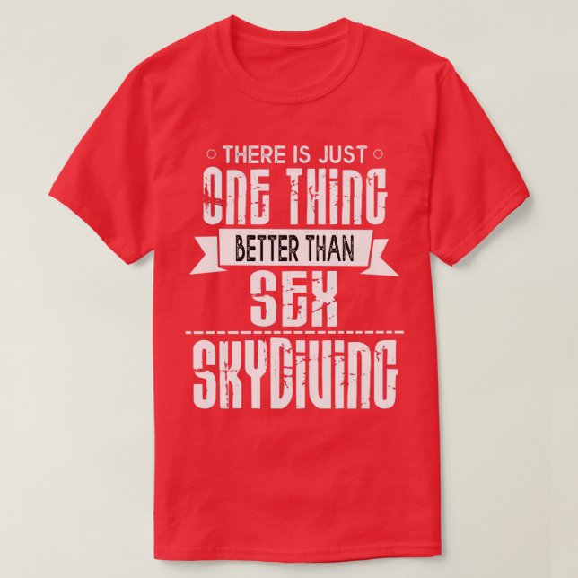 Skydiving Skyjumping Parachute Skydiver Skydive T-Shirt (Design Front)