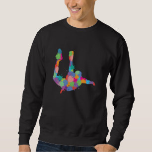 Skydiving Splash Skydiver Parachute BASE Jump Plan Sweatshirt