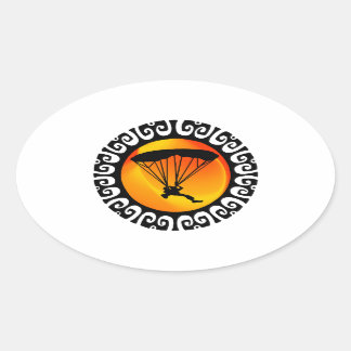 SKYDIVING THIS TIME OVAL STICKER