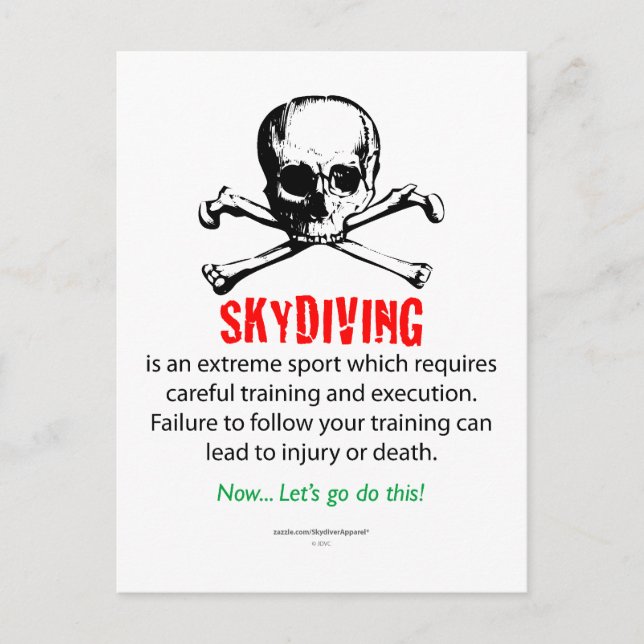 Skydiving Training Postcard (Front)