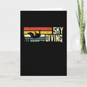 Skydiving vintage retro Parachutist Skydiver Card