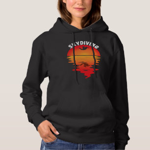 Skydiving Vintage Sunset Skydiver Parachuting Para Hoodie
