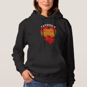 Skydiving Vintage Sunset Skydiver Parachuting Para Hoodie