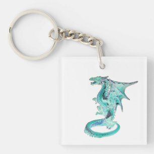 Skye Blue Dragon Key Ring