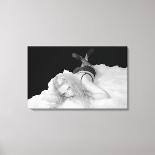Skye Delamey bear rug Canvas Print