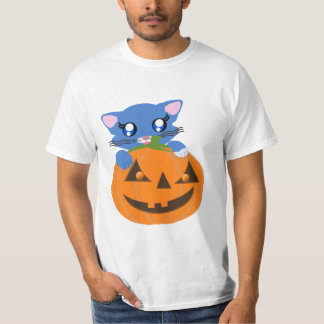 Skye Pumpkin Toon Kitty Basic Shirt