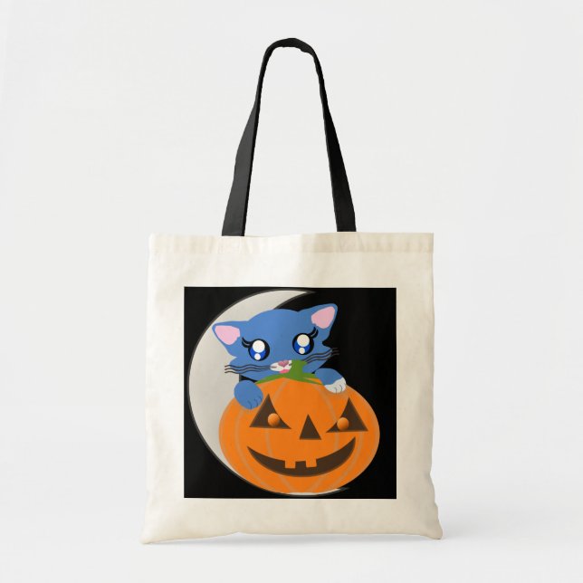 Skye Pumpkin Toon Kitty Moon Bag (Front)