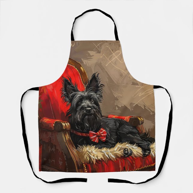 Skye Terrier Dog Christmas Festive  Apron (Front)