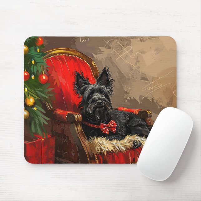 Skye Terrier Dog Christmas Festive  Mouse Pad (With Mouse)