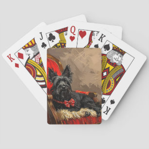 Skye Terrier Dog Christmas Festive Playing Cards