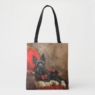 Skye Terrier Dog Christmas Festive Tote Bag
