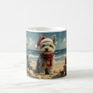 Skye Terrier Dog Christmas Vintage Beach Coffee Mug